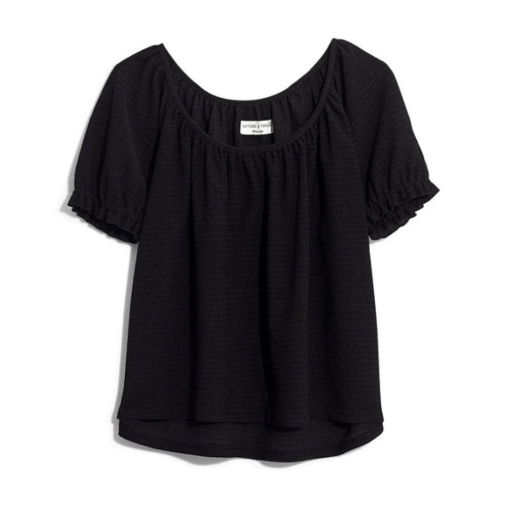 Madewell Peasant Top in 'Black'